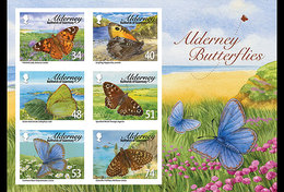 Alderney 2008 - Butterflies Souvenir Sheet Mnh - Alderney
