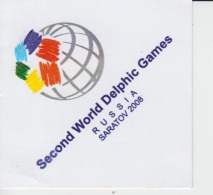 Russia - Second World Delphic Games - Saratov 2008 - 83 X 83 Mm - Olympic Games