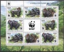 Centrafrica 2012, WWF, Gorilla, Sheetlet - Gorilas