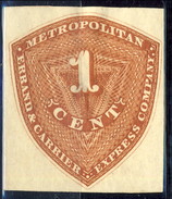 US Local. 1886 Metropolitan Express Company, Errande & Carrier 1 Cent - Other