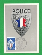 FRANCE CARTE MAXIMUM  N° 1907 Police Nationale Theme Moto Helicoptere Voiture - 1970-1979