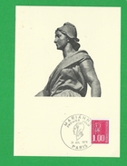 FRANCE CARTE MAXIMUM  N° 1892 Marianne De Bequet - 1970-1979