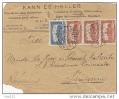 BUDAPEST PARLIAMENT PALACE STAMP ON COVER, MACHINERY WAREHOUSE HEADER, 1923, HUNGARY - Storia Postale