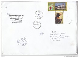 BUDAPEST PARLIAMENT, BEAR, STAMPS ON REGISTERED COVER, 2011, ROMANIA - Cartas & Documentos