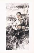 Art - Tibetan Woman, Chinese Painting Of LI Zhenliang - C - Tibet