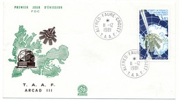 TAAF - Enveloppe FDC - 3,85 ARCAD III - Alfred Faure Crozet 11-12-1981 - FDC