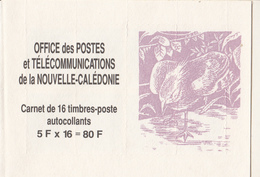 1993 1994 New Nouvelle Caledonia 5 Fr Kagu Bird  Booklet Carnet  MNH - Libretti