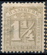 Stamp German States Hamburg 1864 1 1/4s Mint Lot#1 - Hamburg