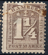 Stamp German States Hamburg 1864 1 1/4s Mint Lot#8 - Hamburg