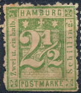 Stamp German States Hamburg 1864 2 1/2s Mint Lot#14 - Hambourg