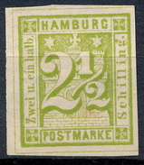 Stamp German States Hamburg 1864  2 1/4s Mint Lot#36 - Hambourg