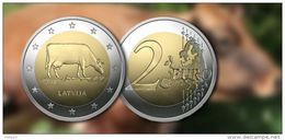 LATVIA COW, KUH, Mucca 2016 LETTLAND Latvia Gedenkmünze COIN 2 €  UNC - Latvia