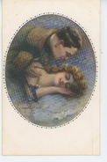 FEMMES - FRAU - LADY - Jolie Carte Fantaisie Portrait Couple Amoureux Signée MONESTIER - Monestier, C.