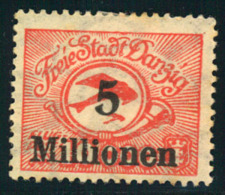 1923, Flugpostmarke 5 Millionen Auf 10.000 Statt 50.000 Postfrisch. - Mint