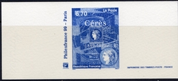 1999 - Epreuve Du Timbre Philexfrance 99 -150e Anniv. Du 1er Timbre Poste Français (Tp N°3258) - Imprimé En Taille Douce - Epreuves De Luxe