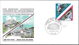 1974 NOUVELLES HEBRIDES  PREMIER JOUR  NOUVEL HOTEL DES POSTES - FDC