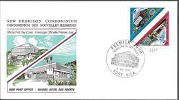 1974 NOUVELLES HEBRIDES  PREMIER JOUR  NOUVEL HOTEL DES POSTES - FDC