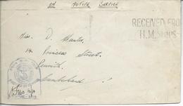 1° Guerre On Active Service -received From H.M. Ships Cachet De Censure Et Signature - Storia Postale