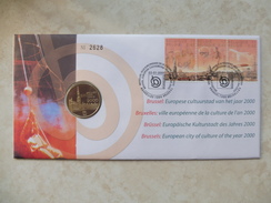 Enveloppe Numismatique Belgique Belgie  Ville Européenne De La Culture - FDC, BU, BE & Coffrets