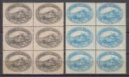 Brazil Brasil Mi# 464-65 ** MNH Block Of 6 Passos Praia Botafogo Rio 1937 - Unused Stamps