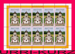 MOLDOVA 2005 Architecture Religion Building Church St.George Monastery Capriana M-s Mi Klb.509 Sc488 MNH - Abbeys & Monasteries