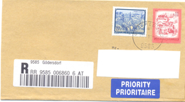 2001. Austria, The Letter Sent By Registered Prioritaire Post To Moldova - Cartas & Documentos