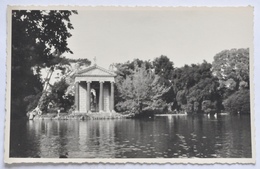 CARTOLINA 1940 " ROMA - LAGHETTO DI VILLA UMBERTO E TEMPIO D'ESCULAPIO"  NON VIAGGIATA - Parchi & Giardini