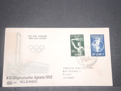 SARRE - Enveloppe FDC Des Jeux Olympiques De 1952 - A Voir - L 6253 - FDC