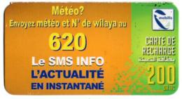 Phonecard Télécarte Mobilis Algérie Algeria - Météo Weather Tiempo Wetter Telefonkarte Telefonica - Algérie