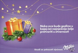 Chocolate Milka - Happy Holidays, 2014., Croatia, Postcard - Not Used ! - Chocolat