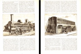 MATERIEL ROULANT A GRANDE VISTESSE CONSTRUIT PAR M.ESTRADE-LOCOMOTIVE Et WAGON 1887 - Railway