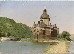 Carte Postale Château De Pfalzgrafenstein Pfalz Bei Kaub 'île De Falkenau Années 50 - Kaub