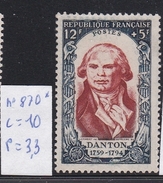 N° 870 Neuf* TB Danton - Unused Stamps