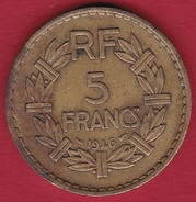 France 5 Francs Lavrillier Cupro-alu - 1946 - Andere & Zonder Classificatie