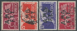 1947-48 TRIESTE A ESPRESSO USATO DEMOCRATICA 4 VALORI - L11 - Posta Espresso
