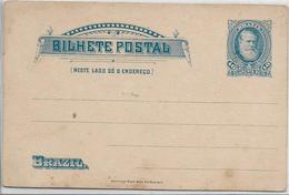 BRESIL Carte Entier Postal 40 Reis Bleu Neuf   ..G - Postwaardestukken