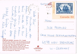 23717. Postal Aerea VANCOUVER (Canada) 1982. Lions Gate Bridge - Lettres & Documents