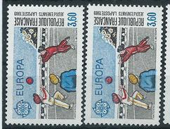 [15] Variétés : N° 2584 Europa 1989 Pull Bleu Clair Au Lieu De Bleu Vif + Normal ** - Unused Stamps