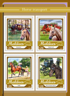 MALDIVES 2017 ** Horses Racing Pferderennen Sulky M/S - OFFICIAL ISSUE - DH1713 - Reitsport