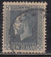 8d Used 1915, Perf., 14 X 14½, Indigo Blue,  KGV Series New Zealand - Gebraucht