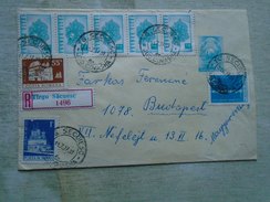 D147906 Romania Postal Stationery 55 Bani - Registered Tirgu Sacuesc - To Hungary  1977 - Covers & Documents