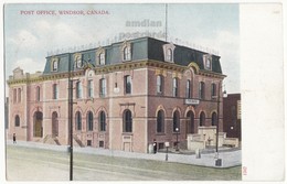 WINDSOR Ontario Canada, Post Office Building, 1910 Vintage Postcard - Windsor