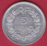 France 5 Francs Lavrillier Aluminium - 1946 - SUP - Andere & Zonder Classificatie
