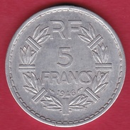 France 5 Francs Lavrillier Aluminium - 1946 B - Sonstige & Ohne Zuordnung