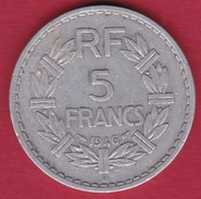 France 5 Francs Lavrillier Aluminium - 1946 B - Other & Unclassified
