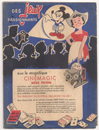Protège Cahier Fromage Mère Picon Haute Savoir. Cinémagic Mickey. Vers 1950-60 - Coberturas De Libros