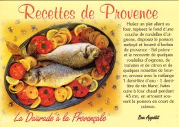 Recettes De Provence - La Dorade à La Provence, CPA Lot 47696 - Ricette Di Cucina