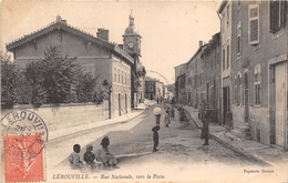 55-LEROUVILLE- RUE NATIONALE, VERS LA POSTE - Lerouville