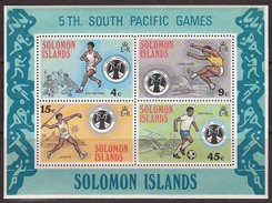 British Solomon Isles 1975 Minisheet, Mint No Hinge, Sc# 292a, SG MS280 - Isole Salomone (...-1978)