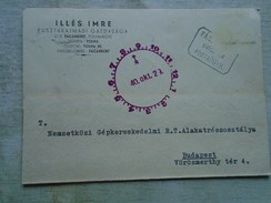 D147933  Hungary  Illés Imre  Pusztakajmad - Facankert  Tolna Megye 1940 - Cartas & Documentos